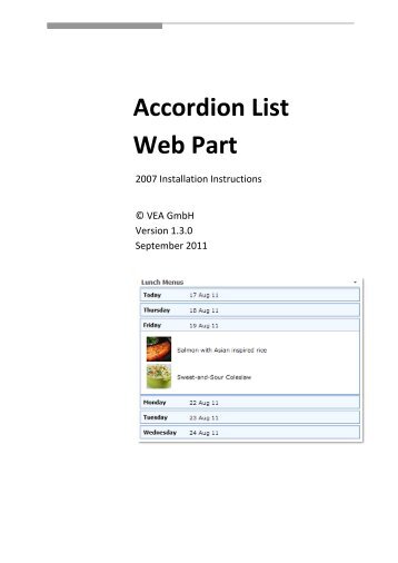 Accordion List Web Part