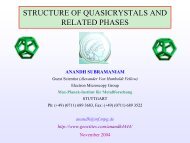 structure of quasicrystals and related phases - iitk.ac.in