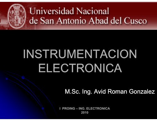 Instrumentacion Indsutrial - Avid Roman Gonzalez