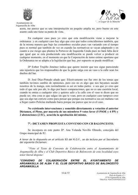 Pleno Ordinario 29-09-2011 - Ayuntamiento de Argamasilla de Alba