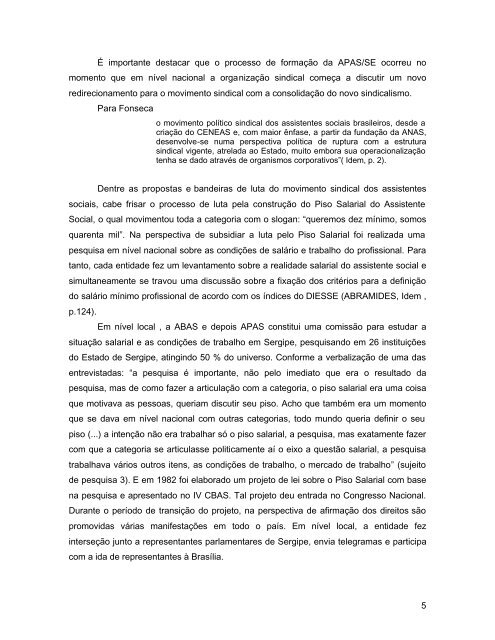 Análise dos dilemas e desafios na trajetória da organização sindical ...