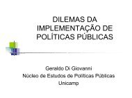 DILEMAS DA IMPLEMENTAÇÃO DE POLÍTICAS PÚBLICAS - Enap