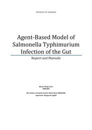 Agent-Based Model of Salmonella Typhimurium Infection of the Gut