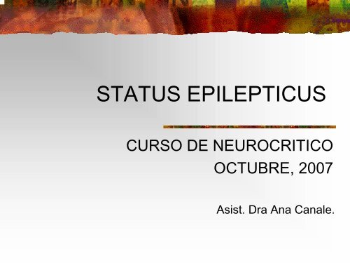 ESTADO DE MAL EPILEPTICO - CTI