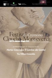 Hortus Conclusus: Il Cantino dei Cantici - Teatro A. Ponchielli