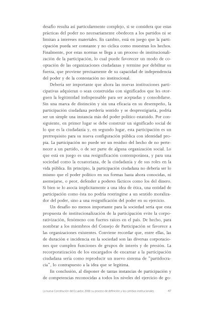 sociedad civil y nuevas institucionalidades democráticas en ... - Polis