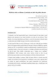 Reflexões sobre os dilemas vivenciados no início da prática docente