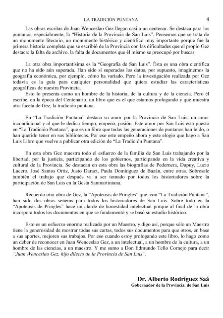 La Tradición Puntana - Gobierno de San Luis
