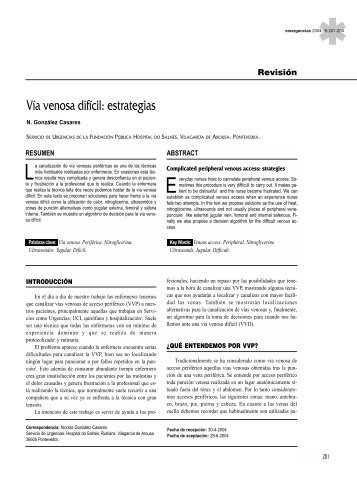 Vía venosa difícil: estrategias - Meducar