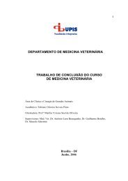 DEPARTAMENTO DE MEDICINA VETERINÁRIA TRABALHO ... - Upis