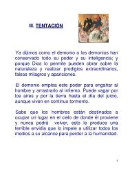 III. TENTACIÓN Ya dijimos como el demonio o los demonios han ...