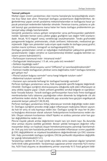 Özofagus Yaralanmaları - Journal of Clinical and Analytical Medicine