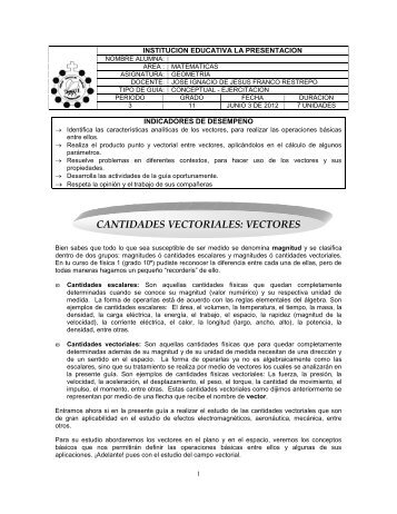 Cantidades Vectoriales