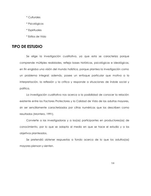 Factores protectores con relación a la calidad de vida de las adultas ...