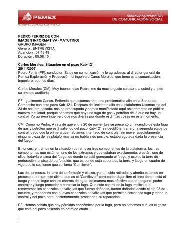 PEDRO FERRIZ DE CON IMAGEN INFORMATIVA ... - PEMEX.com