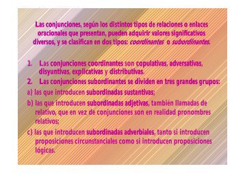 2. Conjunciones coordinantes y subordinantes