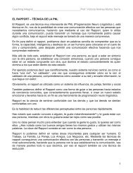 el rapport – técnica de la pnl - Victoria Andrea Muñoz Serra