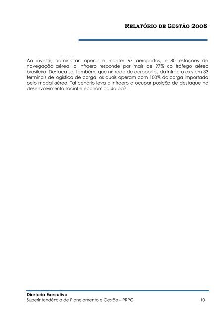 Relatório_de_Gestão_2008_Final_Versão enviada à ... - Infraero