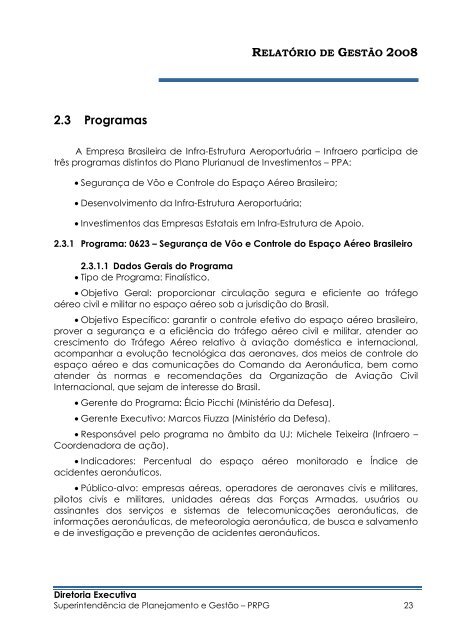 Relatório_de_Gestão_2008_Final_Versão enviada à ... - Infraero