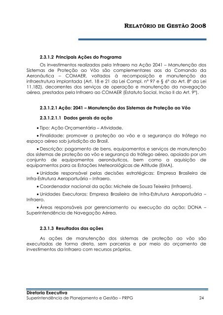 Relatório_de_Gestão_2008_Final_Versão enviada à ... - Infraero