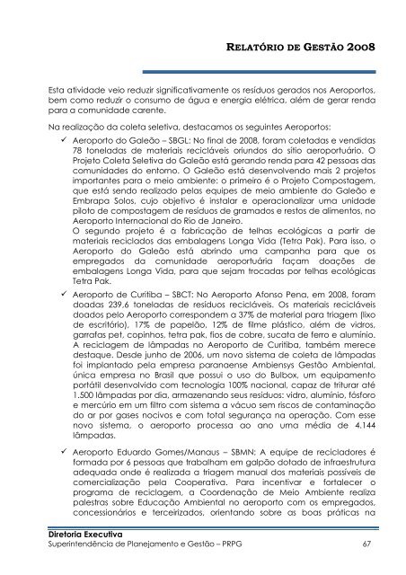 Relatório_de_Gestão_2008_Final_Versão enviada à ... - Infraero