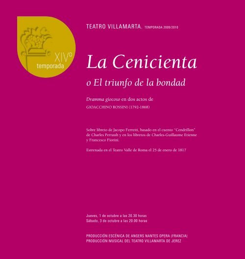 libreto: La Cenicienta - La Arcadia Jerez