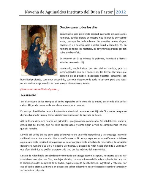 Novena de Aguinaldos.pdf - Instituto del Buen Pastor