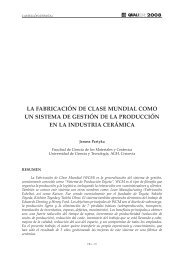 LA FABRICACIÓN DE CLASE MUNDIAL COMO UN ... - Qualicer