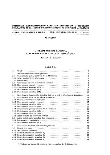 o nekim opštim klasama linearnih funkcionalnih jednačina