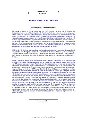 1 LAS CINTAS DEL CASO NASEIRO - Los Genoveses