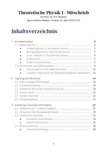 Skirpt in LaTeX - Institut für Theoretische Physik III