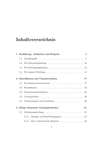 Partielle Differentialgleichungen