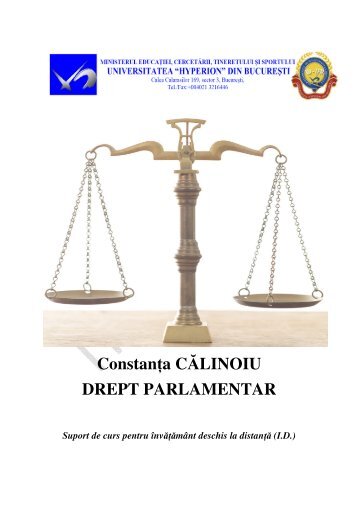 Constan a C ĂLINOIU DREPT PARLAMENTAR