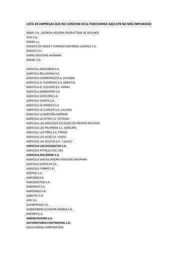 Lista de paquetes accionarios que no constan en - El Comercio