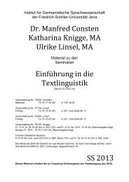 Einführung Textlinguistik - Institut für Germanistische ...