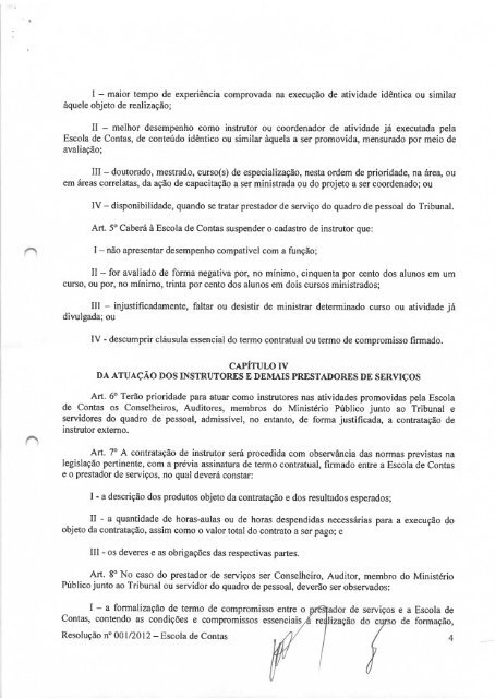Resolução Nº 001/2012 - TCE / RN