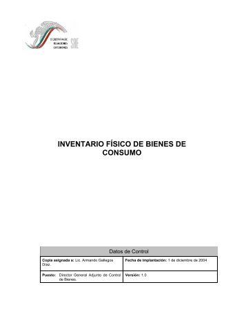 Inventario Físico de Bienes de Consumo (PR-DGACB-10)