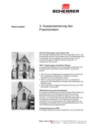 3. Aussensanierung des Fraumünsters