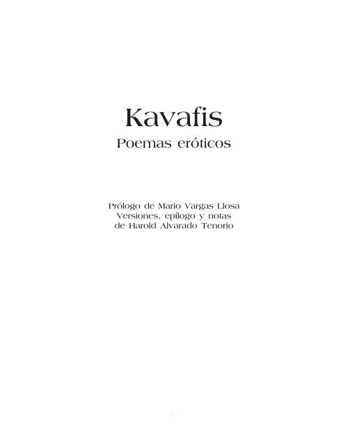 Kavafis PDF - Arquitrave