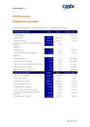 Perfil financiero Estadisticas relevantes - Cantv