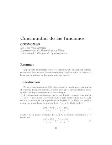 Continuidad de las funciones convexas