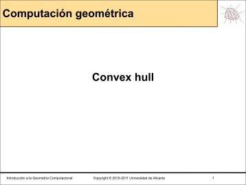 Convex hull - dccia - Universidad de Alicante