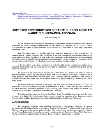 07 ASPECTOS CONSTRUCTIVOS DURANTE EL ... - Asociacion Tikal
