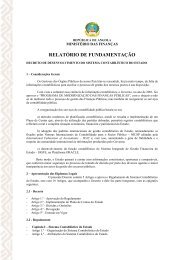 RELATÓRIO DE FUNDAMENTAÇÃO - Ministério das Finanças