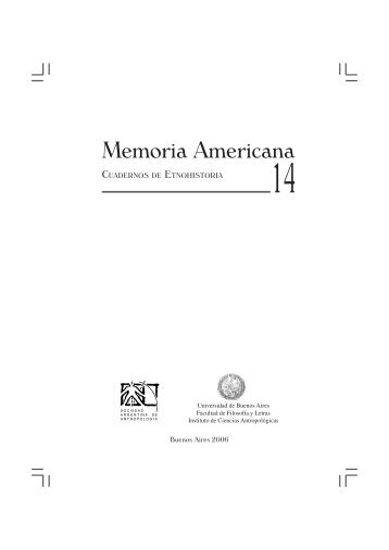 01 Memoria Americana 14.pmd - Sección Etnohistoria