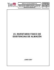 23. INVENTARIO FíSICO DE EXISTENCIAS DE ALMACÉN - Metrobús