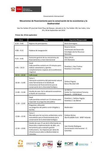 Programa Conversatorio Internacional Mecanismos de ...