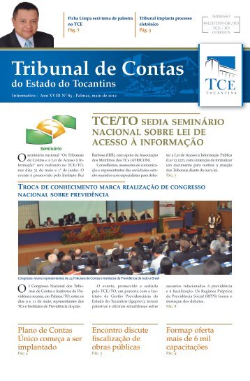 Informativo TCE - Tribunal de Contas do Estado do Tocantins