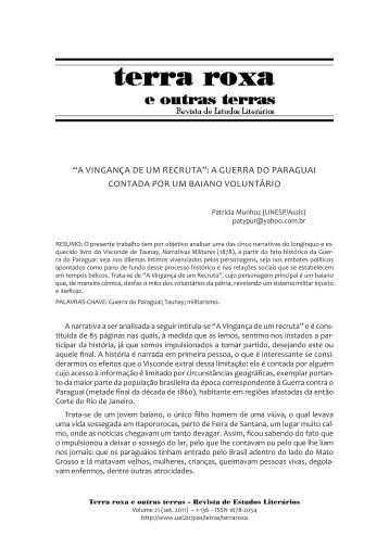 “A Vingança de um Recruta”: a Guerra do Paraguai Contada