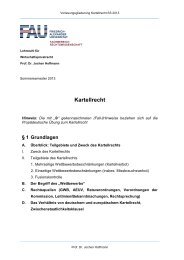 Kartellrecht - Lehrstuhl für Wirtschaftsprivatrecht